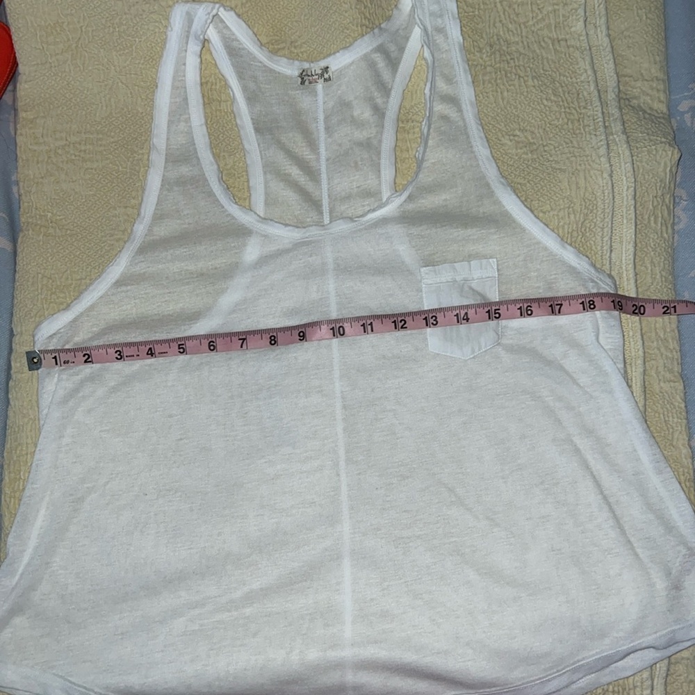 Free People Seize the Day Pocket Tank White XL